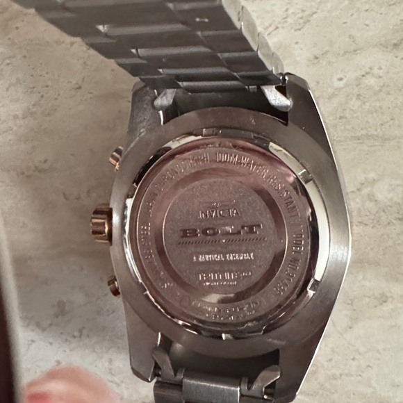 Invicta Rose Gold and Silver Chronograph Watch